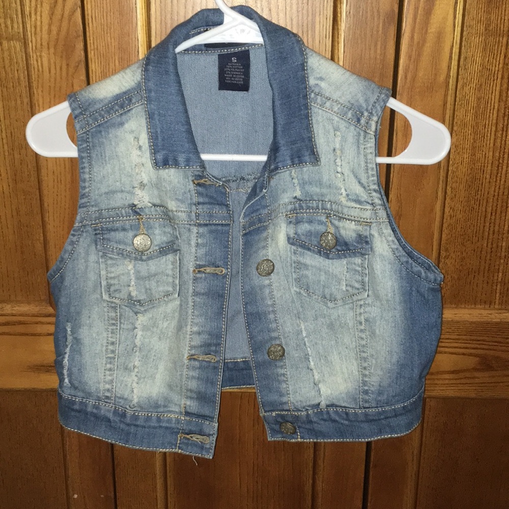 Size small Jean vest.
